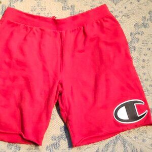 Champion Reverse Weave Cutoff Shorts Red Big C Logo Mens Size 2XL
